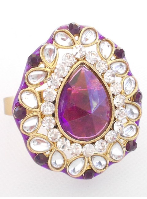 Kundan Finger Ring